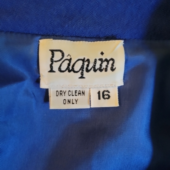 Vintage paquin size 16 wool blend long line coat - Picture 5 of 5